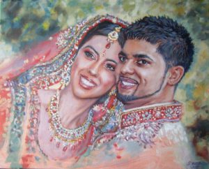 Wedding Oil Painting by Stan Hurr