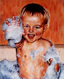 Oil Painting Baby by Stan Hurr