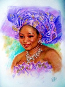 Woman Colour Pastel Portrait by Stan Hurr