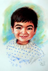 Boy Colour Pastel Portrait by Stan Hurr