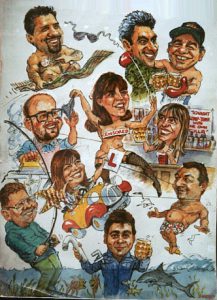 Group Colour Caricature by Stan Hurr