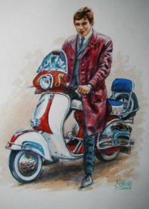 Bike Watercolour Portrait by Stan Hurr