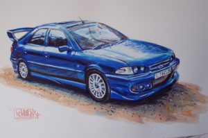 Car Watercolour by Stan Hurr