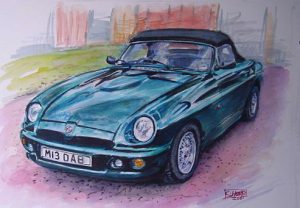 Car Watercolour by Stan Hurr