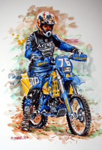 Motorcross Watercolour by Stan Hurr