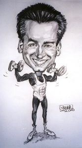 Black and White Caricature by Stan Hurr