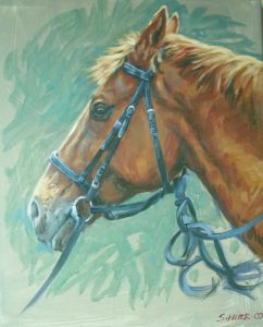 Pet Portraits - Horse Oil Portrait by Stan Hurr